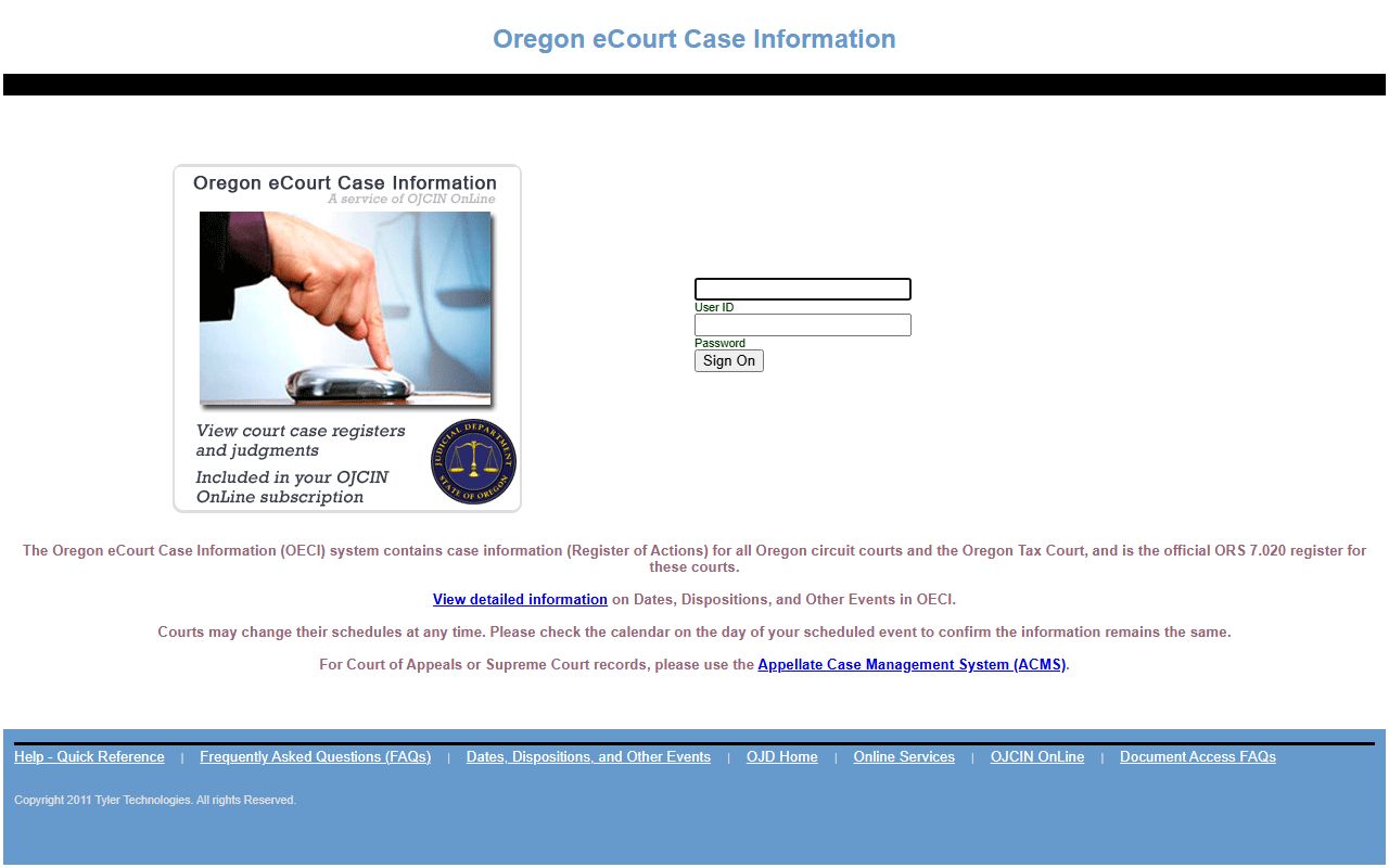 Gilliam County court records OECI official register login