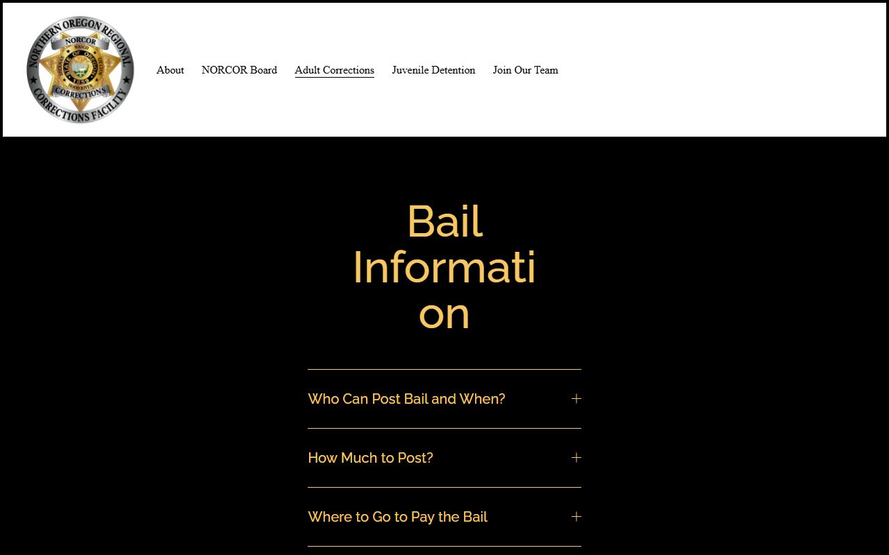 Gilliam County inmate bail rules through NORCOR